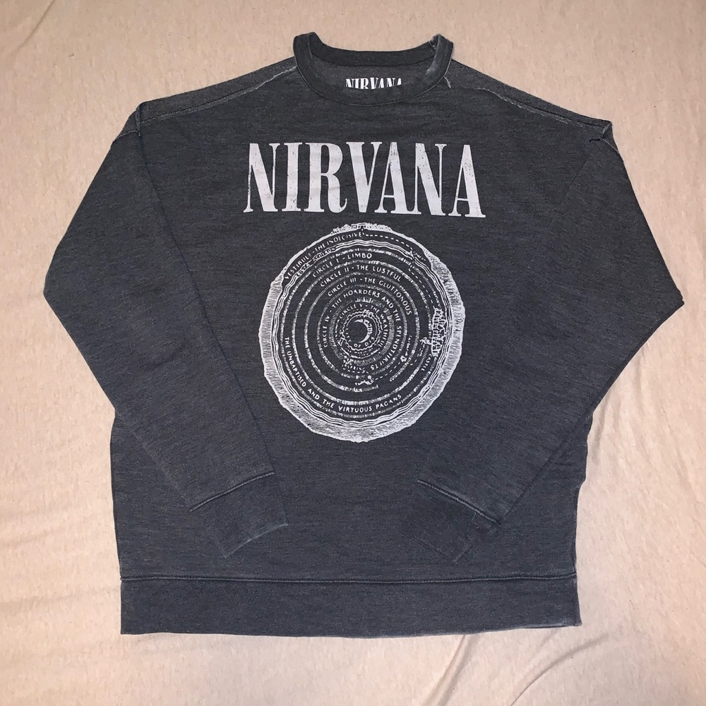 Nirvana Cold Shoulder Junior’s Baggy Sweater